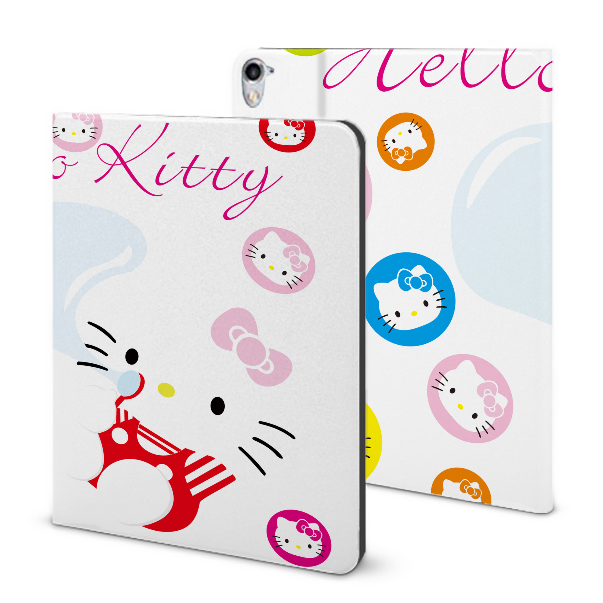（画像用） Hello Kitty ハローキティ IPad ケース ブック型 PUレザー TPU 耐衝撃 軽量 薄型 ペン収納なし 全面保護 IPad 各モデル対応